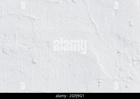 shabby white plaster texture and full frame background Stock Photo