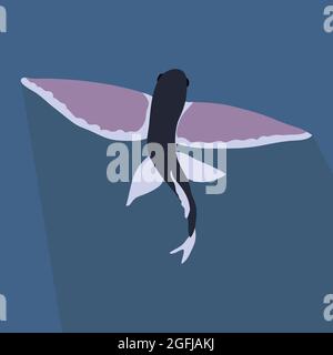 Flying fish icon Stock Vector