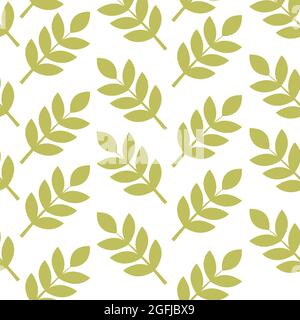 Leaves seamless pattern. Colorful. On white background. Stock Vector