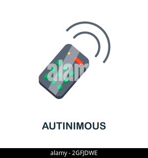 Autinimous flat icon. Colored sign from machine learning collection. Creative Autinimous icon illustration for web design, infographics and more Stock Vector