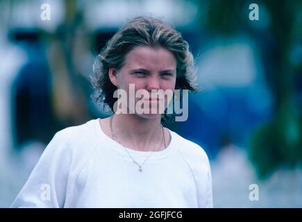 Swedish tennis player Catarina Lindqvist, Roland Garros, France 1986