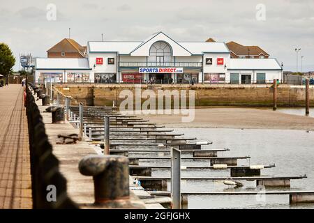 Fleetwood Lancashire coastal town Affinity Outlet village and Haven Marina Stock Photo