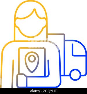 Logistician gradient linear vector icon Stock Vector
