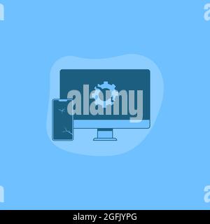 Error 404 Icon Not Found. Not Searched. Problem Stock Vector
