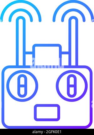 Remote controller gradient linear vector manual label icon Stock Vector