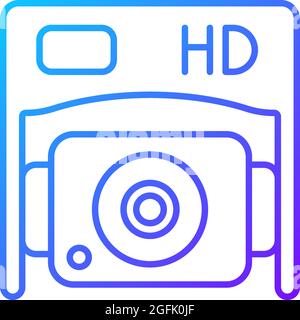 HD bottom camera gradient linear vector manual label icon Stock Vector