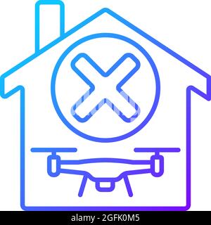 Dont use indoors gradient linear vector manual label icon Stock Vector