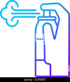 Compressed air for cleaning gradient linear vector manual label icon Stock Vector