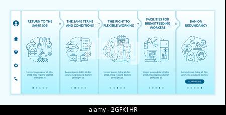 Return to workplace employee rights vector infographic template Stock Vector