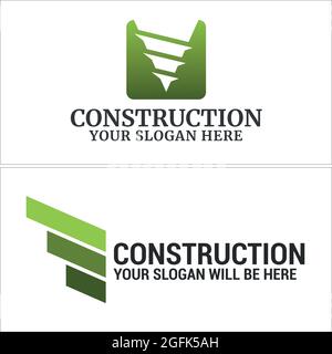 Underground drilling industrial logo design Stock Vector