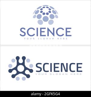 Medical scientific logo design Stock Vector