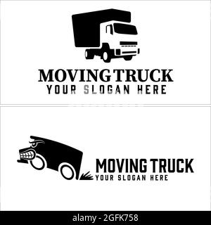 Service shipping with truck symbol logo design Stock Vector