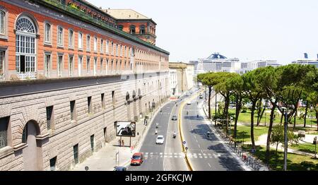 Library of the Corte dei Conti and Molosiglio Gardens in Naples, Italy, Europe Stock Photo