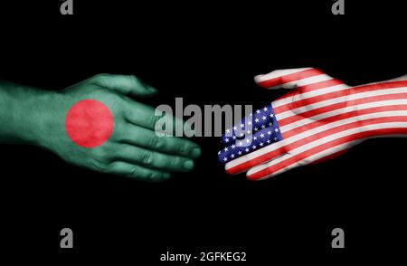 Country handshaking concept Stock Photo