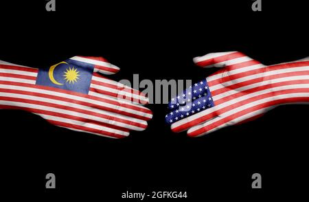 Country handshaking concept Stock Photo