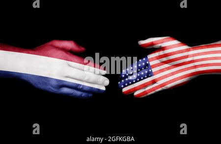 Country handshaking concept Stock Photo