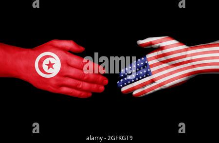 Country handshaking concept Stock Photo