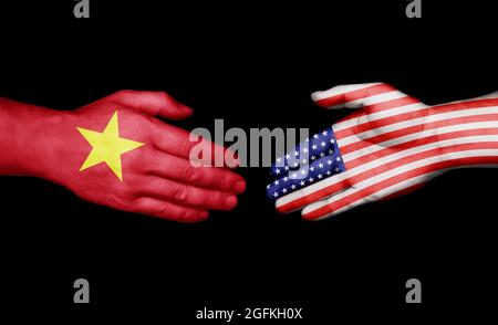 Country handshaking concept Stock Photo