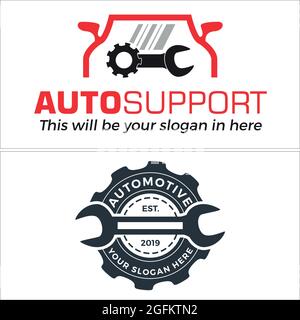 Automotive service repaint car logo design Stock Vector