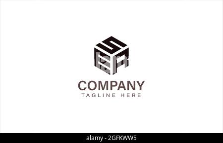 Letter SER Logo, Three Letter Logo, Alphabet S E R Hexagon Shape Vector Icon Template Stock Vector