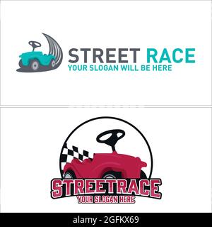 Games recreational race cars logo design Stock Vector