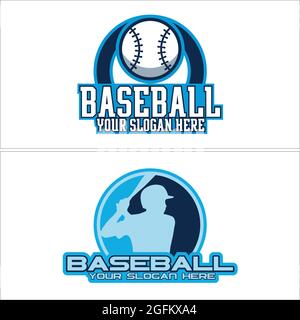Baseball emblem logo design vector Stock Vector