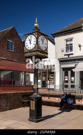 UK, England, Derbyshire, Ashbourne, St John Street, Millennium Clock Stock Photo