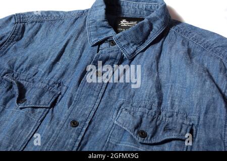 Blue denim shirt Stock Photo