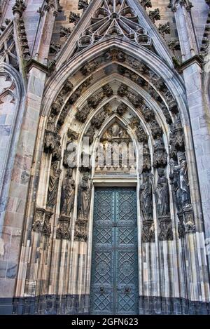 Cathedral Architecture and Design in Cologne, Germany Stock Photo