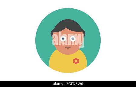 User sign icon. Person symbol. Human avatar. Round colorful buttons. Vector Stock Vector