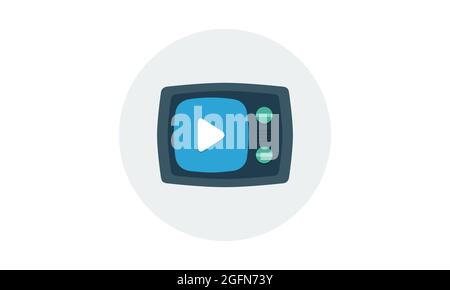 Basic design of television/TV icon Stock Vector