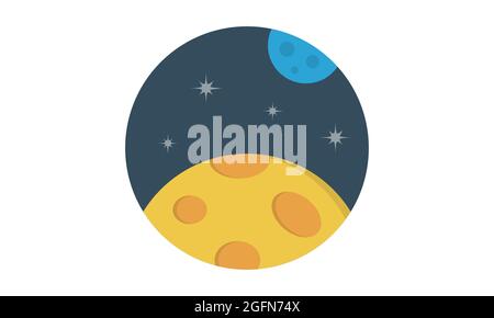 Moon isolated icon vector illustration design Stock Vector