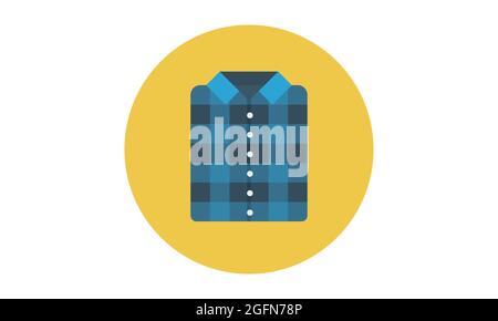 Shirt icon in line design. Button or sign for online store, websites or mobile app interfaces, promo materials. Sports goods, casual clothing concept Stock Vector