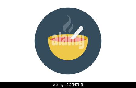 Delicious dish of soup icon vector illustration graphic design Stock Vector