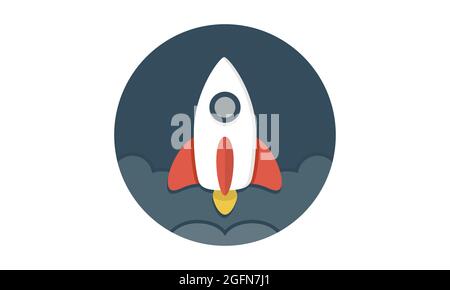 Rocket icon vector. Startup icon vector symbol for use on web and mobile apps, logo, print media Stock Vector