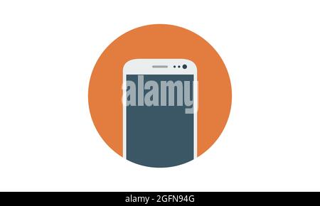 smartphone icon flat style vector illustration Stock Vector