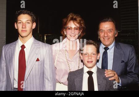 Joan Crosby and Norm Crosby with sons Andrew and Daniel Circa 1980's Credit: Ralph Dominguez/MediaPunch Stock Photo