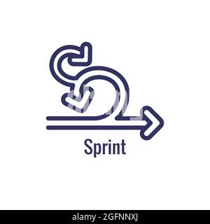 Agile Scrum Process and methodology  icon Stock Vector
