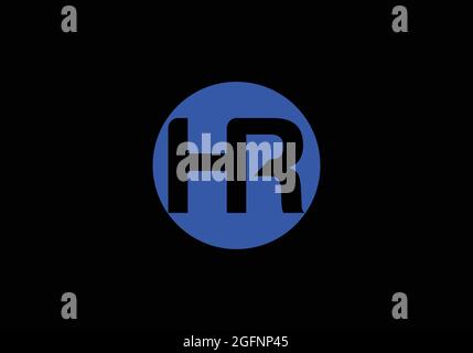Initial Monogram Letter HR Logo Design Vector Template H R Letter Logo Design Stock Vector