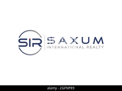 Initial Monogram Letter SIR Logo Design Vector Template SAXUM INTERNATIONAL REALTY Logo Stock Vector