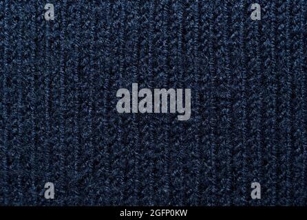 Knitted fabric background. Ornament. Close-Up knitted wool texture gray, blue Stock Photo