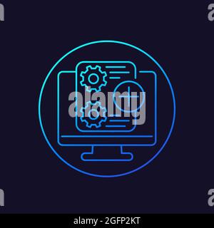 add new project, task line vector icon Stock Vector