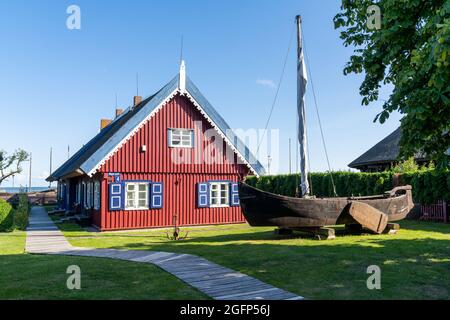 Nida, Lithuania - 22 August, 2021: the fisherman museum and grounds in Nida on the Curonian Spit in Lithuania Stock Photo