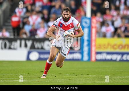 Alex Walmsley (8) of St Helens in action Stock Photo