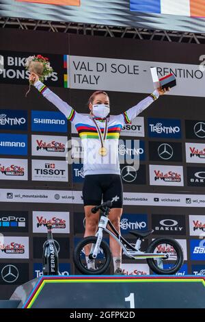 Sina FREI of Switzerland, 1st place elite women, during the Cross