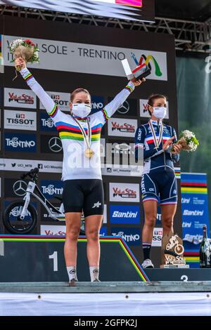 Sina FREI of Switzerland, 1st place elite women, during the Cross