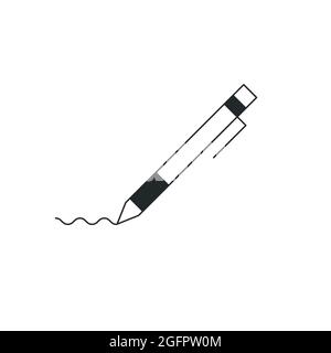 The signature icon. Pen and undersign, underwrite, ratify symbol. Stock Vector illustration isolated on white background. Stock Vector