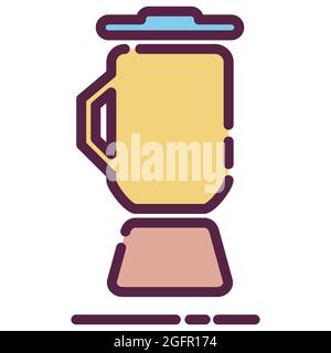 Icon Vector of Coffee Blender - Line Cut Style - Simple illustration, Editable stroke, Design template vector, Good for prints, posters, advertisement Stock Vector