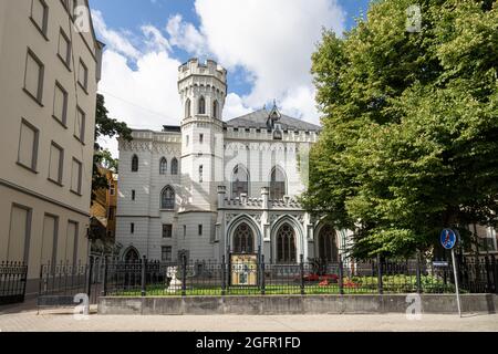 Riga, Latvia. 22 August 2021. Outdoor view of Liela Gilde concert hall building in the city center Stock Photo