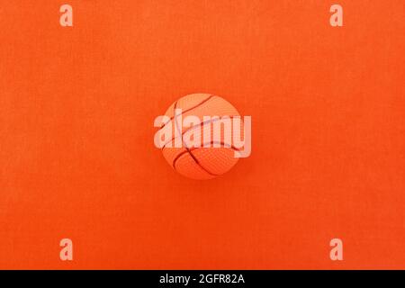 Cloth Fabric Floor Orange Basketball Balls Background Saturated Color Horizontal Stock Photo